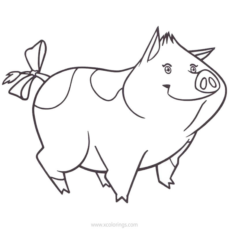 Free Horseland Coloring Pages Teeny the Pig printable
