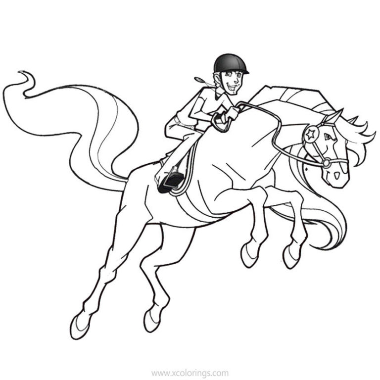 Horseland Coloring Pages Sarah Alma with Scarlet and Button ...
