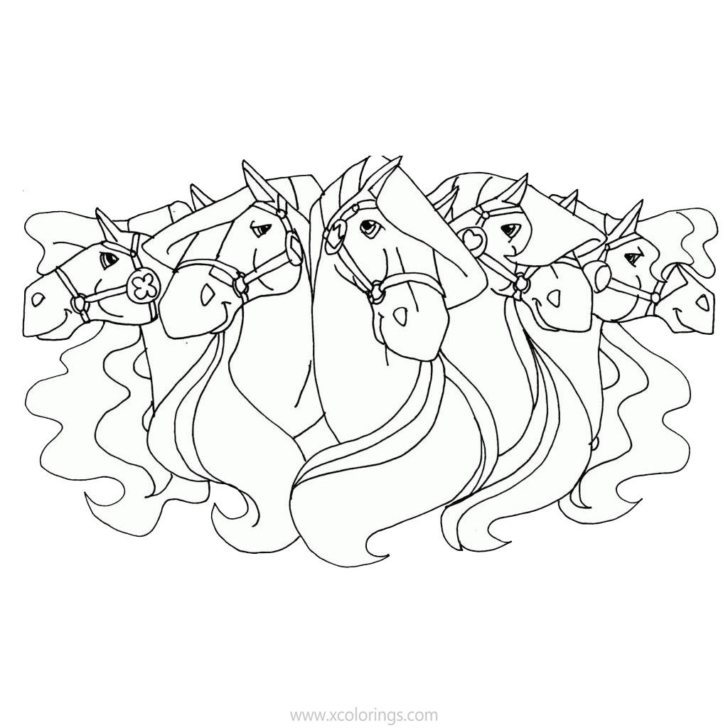 Free Horses from Horseland Coloring Pages printable