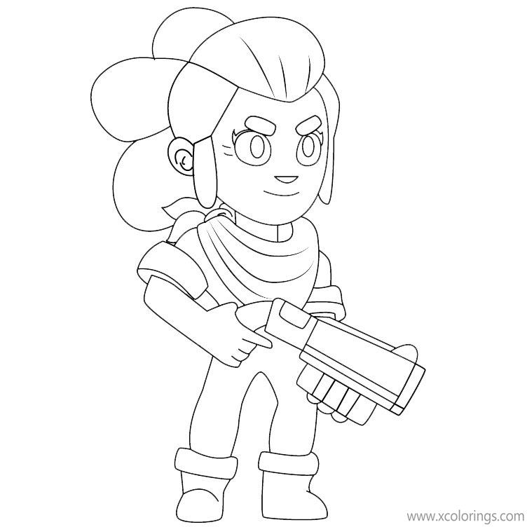Free How to Draw Brawl Stars Shelly Coloring Pages printable