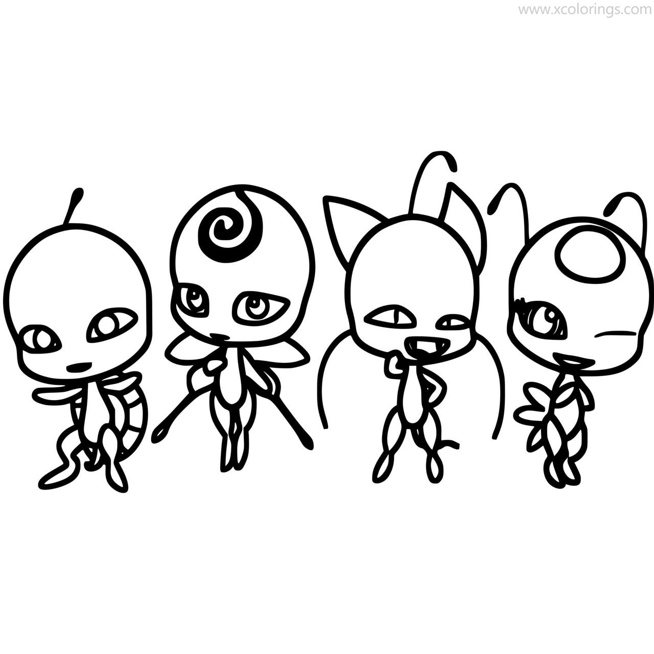 Free Kwamis from Miraculous Ladybug Coloring Pages printable