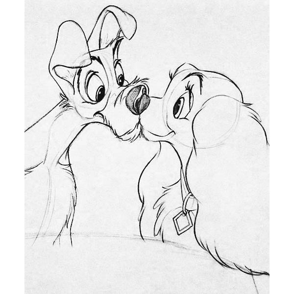 Free Lady and The Tramp Coloring Pages Fan Fiction printable
