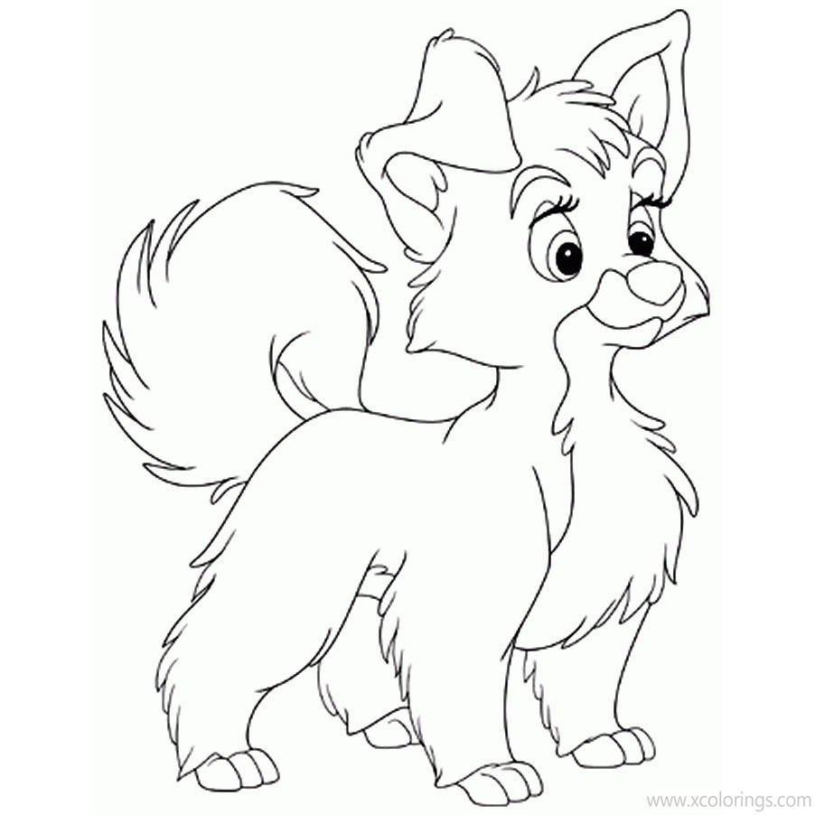 Free Lady and the Tramp Coloring Pages Angel printable
