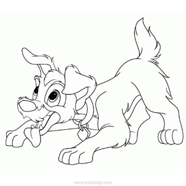 Christmas Lady and the Tramp Coloring Pages - XColorings.com