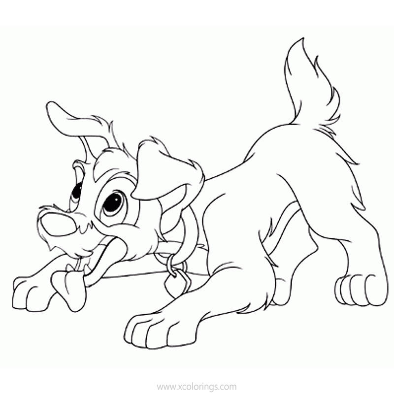 Free Lady and the Tramp Coloring Pages Tramp the Stray Mutt printable