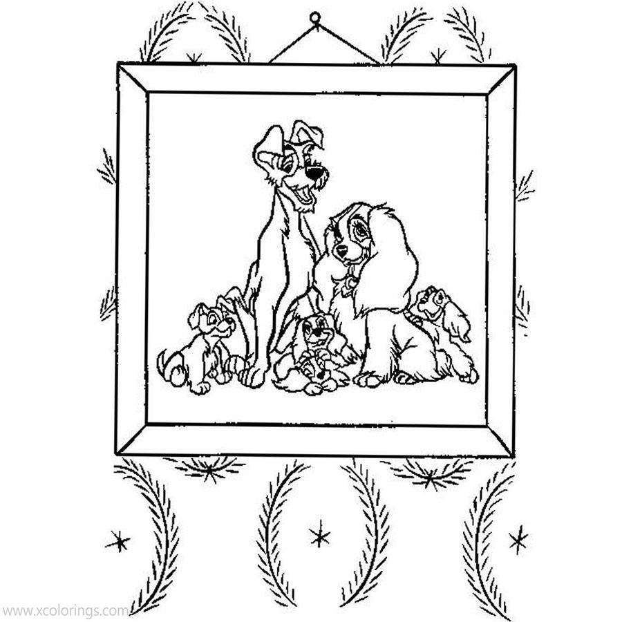 Free Lady and the Tramp Photograph Coloring Pages printable