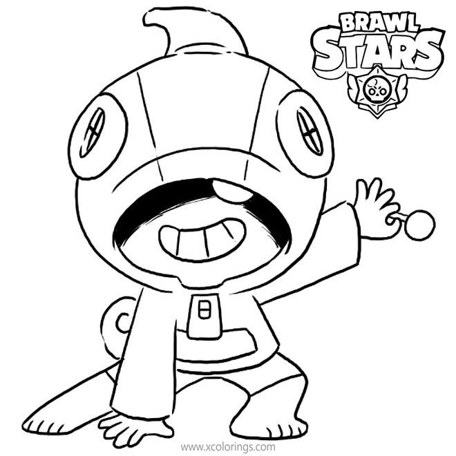 Free Leon Brawl Stars Coloring Pages Leon Ready to Fight printable