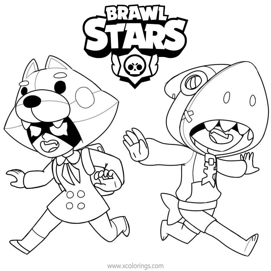 Leon Brawl Stars Coloring Pages Leon and Nita - XColorings.com