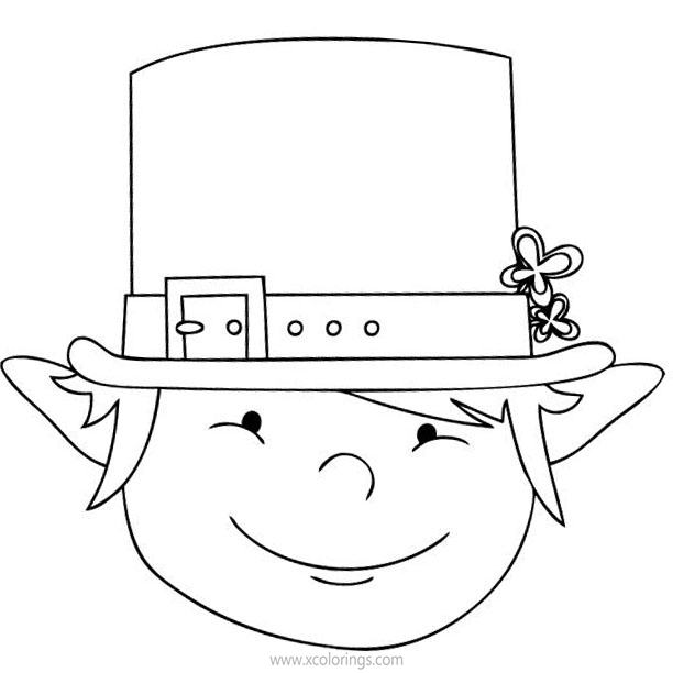 Free Leprechaun Face Coloring Pages printable