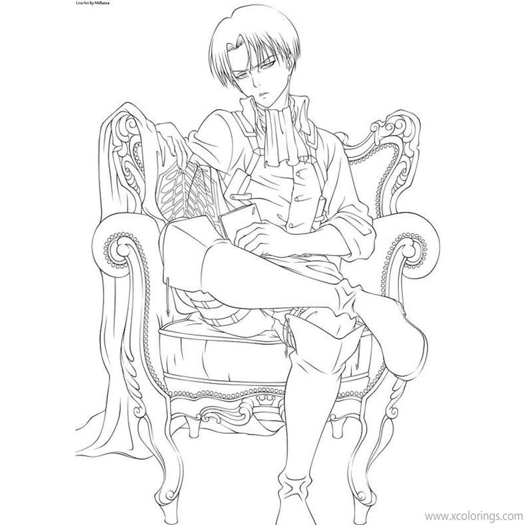 Free Levi from Attack On Titan Coloring Pages printable