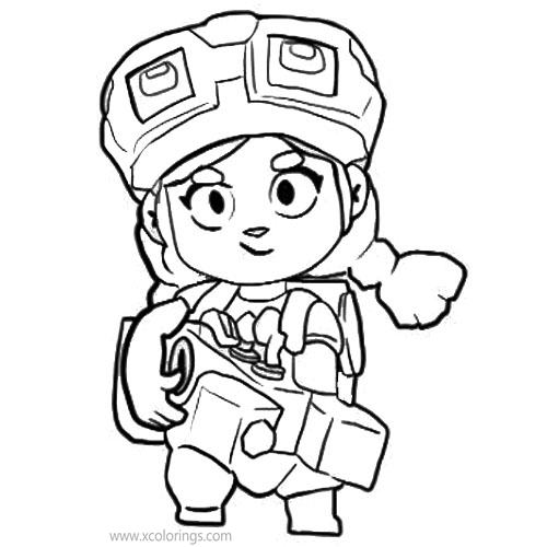Free Little Shelly Brawl Stars Coloring Pages printable