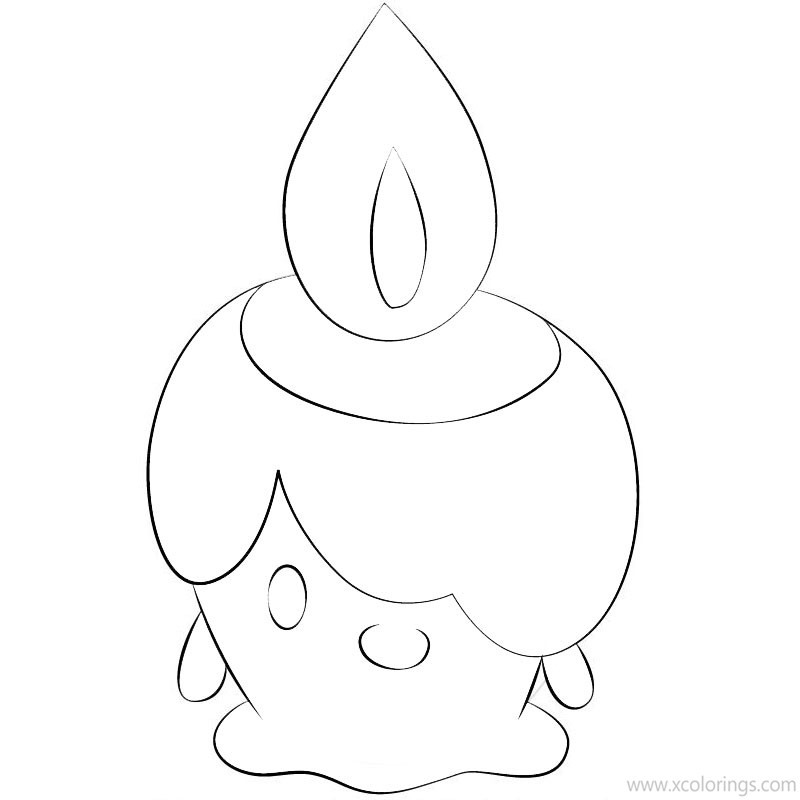 Free Litwick Pokemon Coloring Pages printable