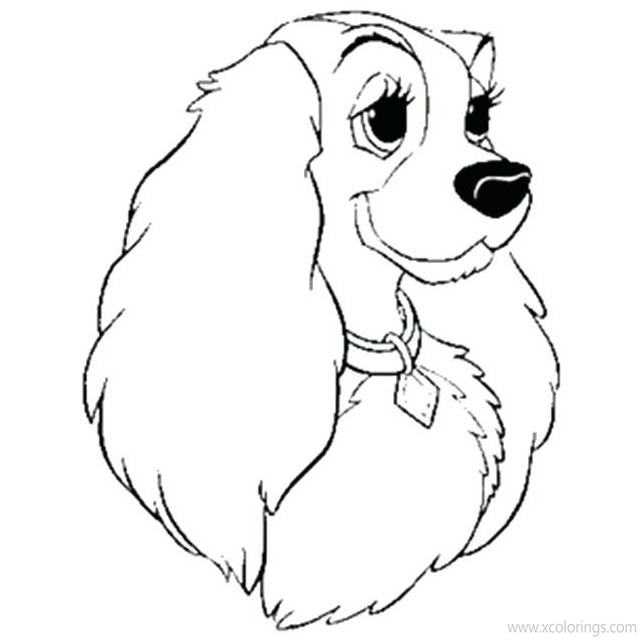 Free Lovely Lady and the Tramp Coloring Pages printable