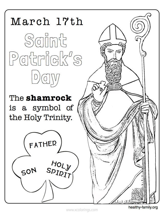 Free March 17th St. Patrick's Day Coloring Pages printable