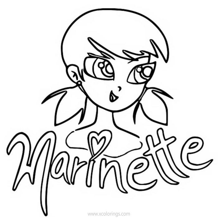 Free Marinette Miraculous Ladybug Coloring Pages printable