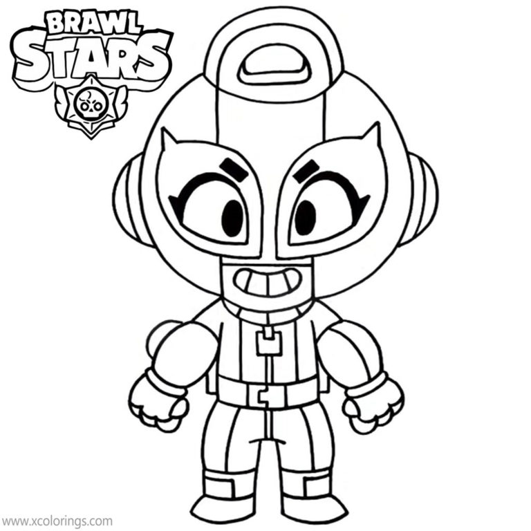 Max Brawl Stars Coloring Pages Max with - XColorings.com