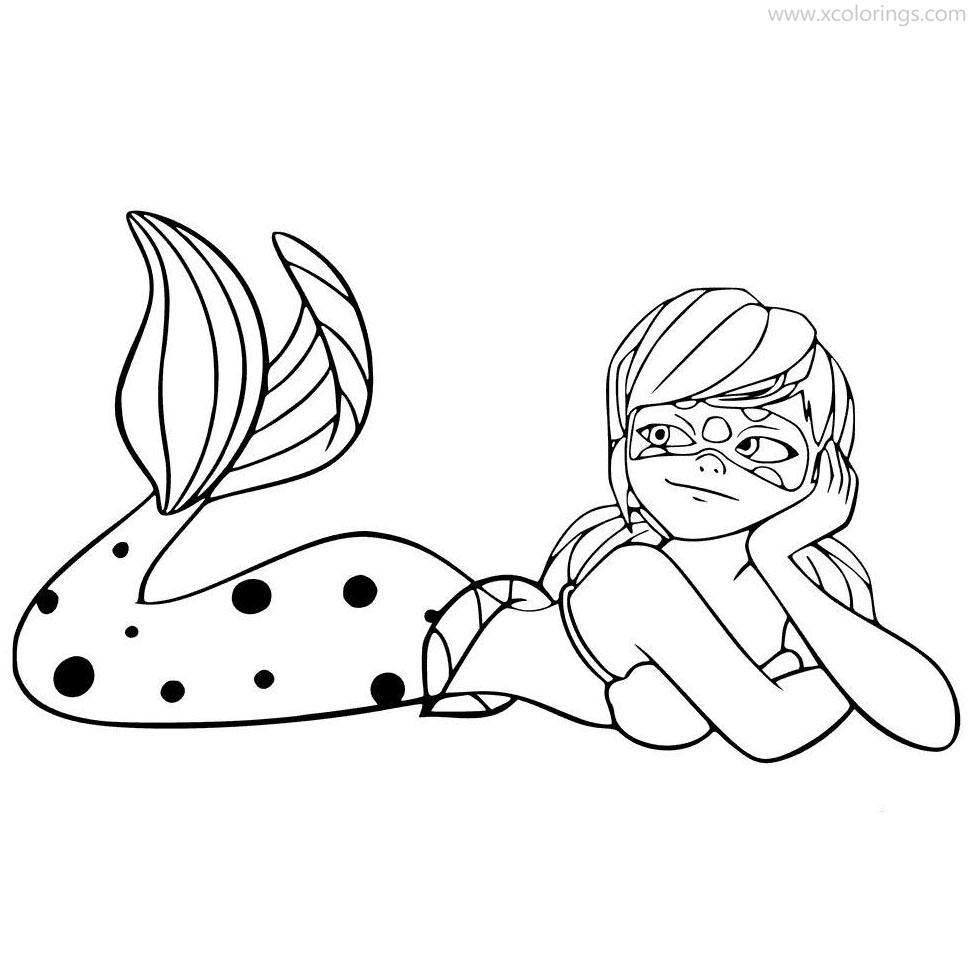 Mermaid Miraculous Ladybug Coloring Pages - XColorings.com