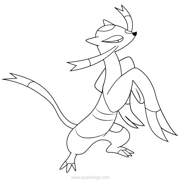 Free Mienshao Pokemon Coloring Pages printable