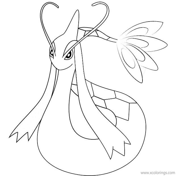 Free Milotic Pokemon Coloring Pages printable