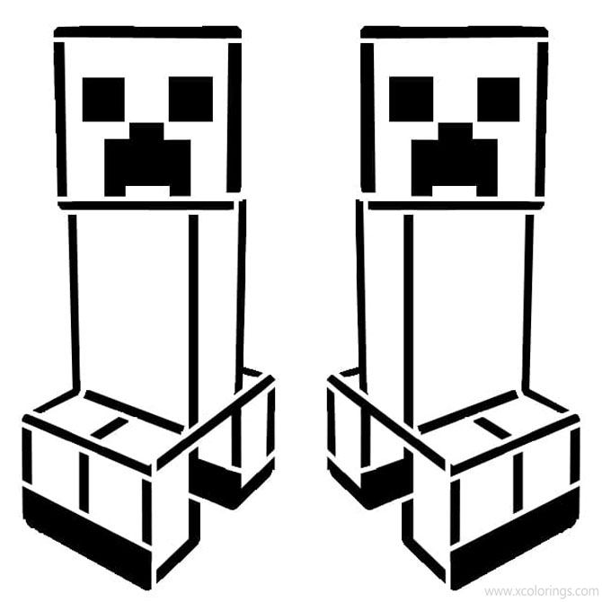 Free Minecraft Creepers Coloring Pages printable