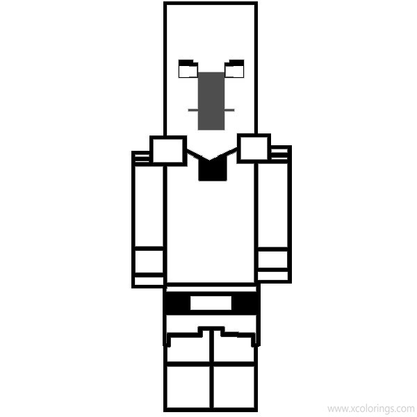 Free Minecraft Pillager Base Coloring Pages printable