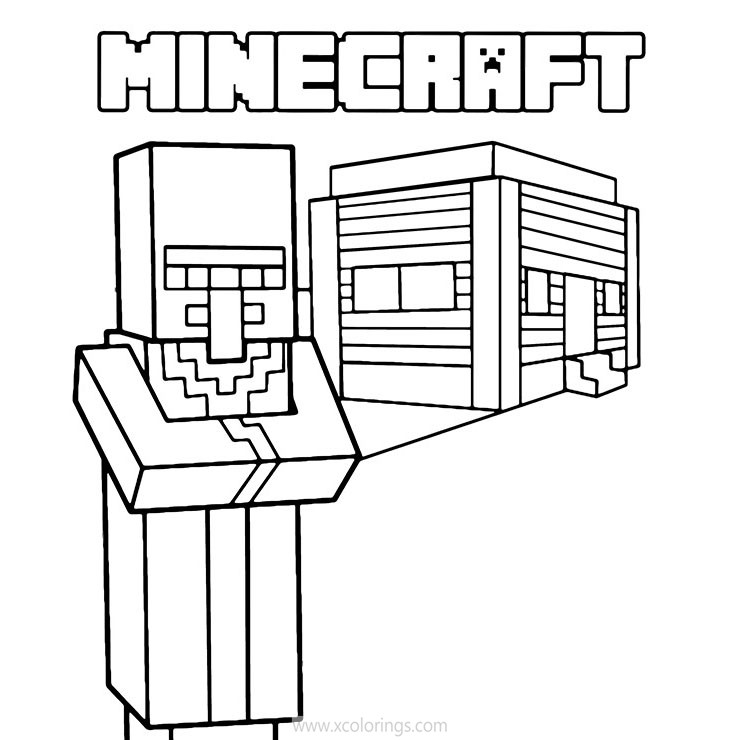Free Minecraft Pillager Coloring Pages Printable printable
