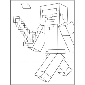 Minecraft Coloring Pages Steve Outline - XColorings.com