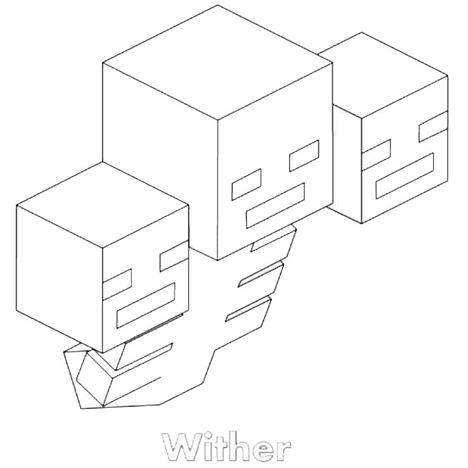 Minecraft Wither Coloring Pages - XColorings.com