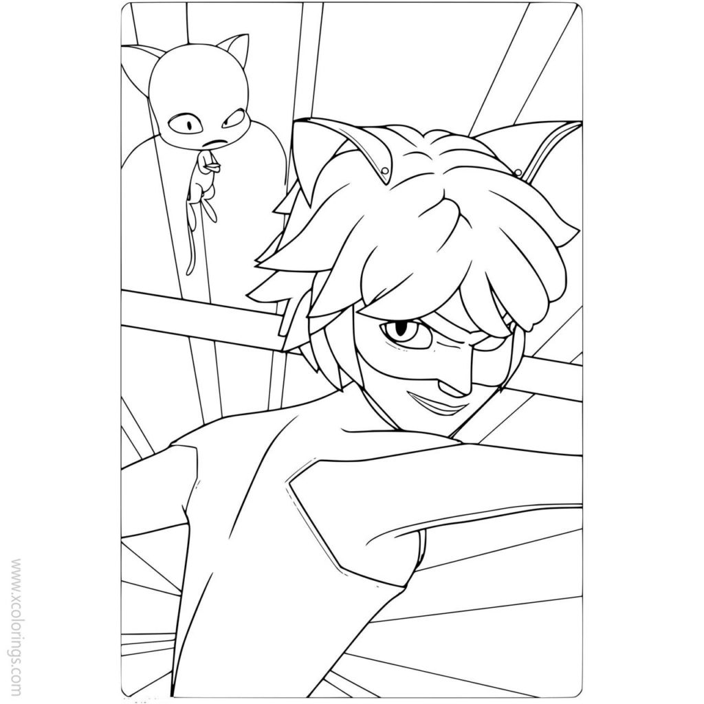 Miraculous Ladybug Coloring Pages Alya and Chloe - XColorings.com