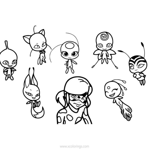 Miraculous Ladybug Coloring Pages Trixx Kwami