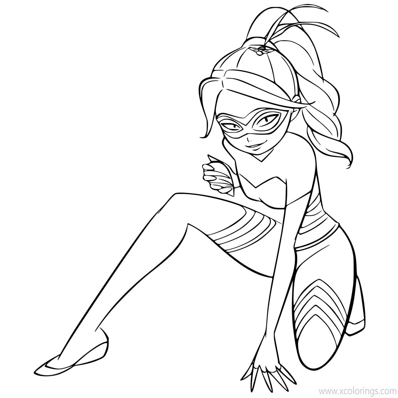 Free Miraculous Ladybug Coloring Pages Queen Bee printable