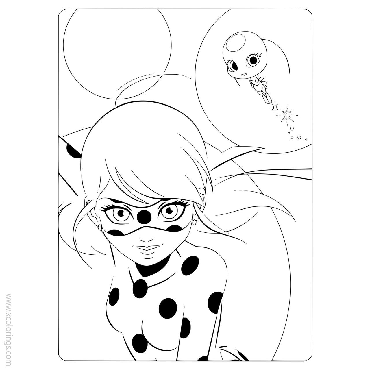 Free Miraculous Ladybug Coloring Pages Tikki And Marinette printable