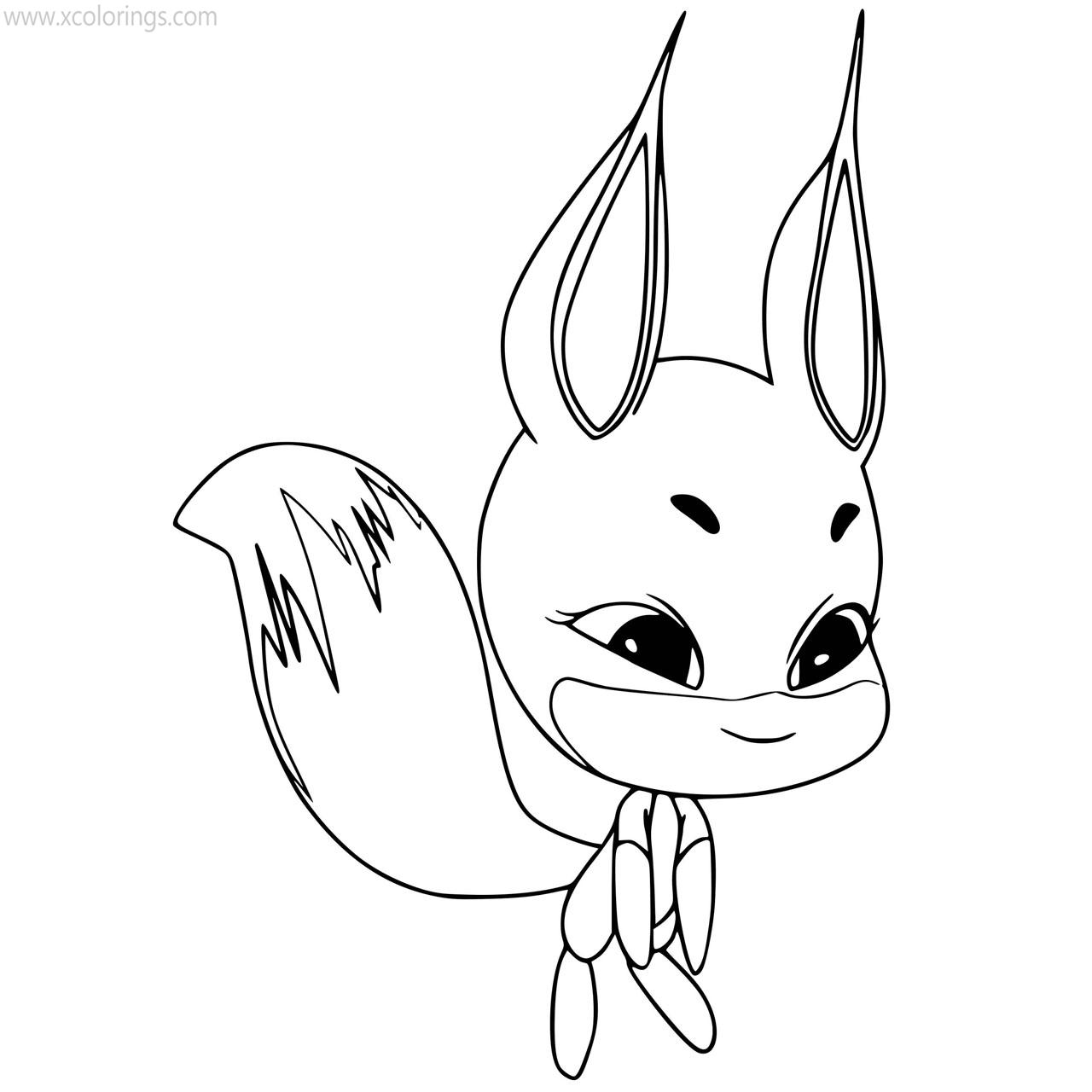 Miraculous Ladybug Coloring Pages Trixx Kwami - XColorings.com