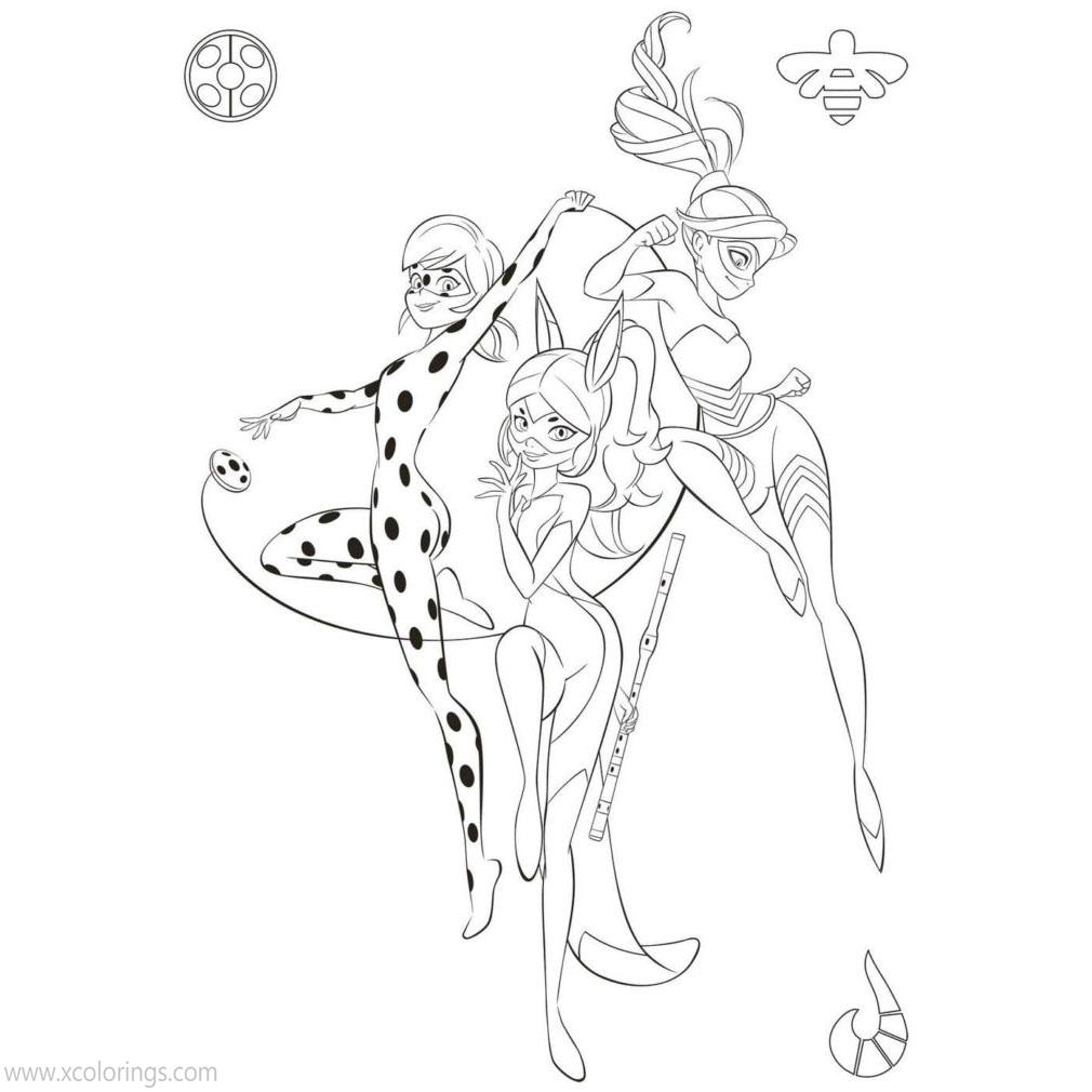 Miraculous Ladybug and Cat Noir Coloring Pages for Free - XColorings.com