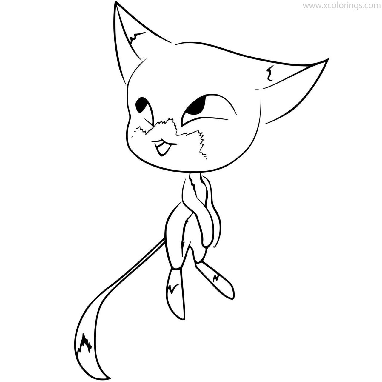 Free Miraculous Ladybug Plagg Coloring Pages printable