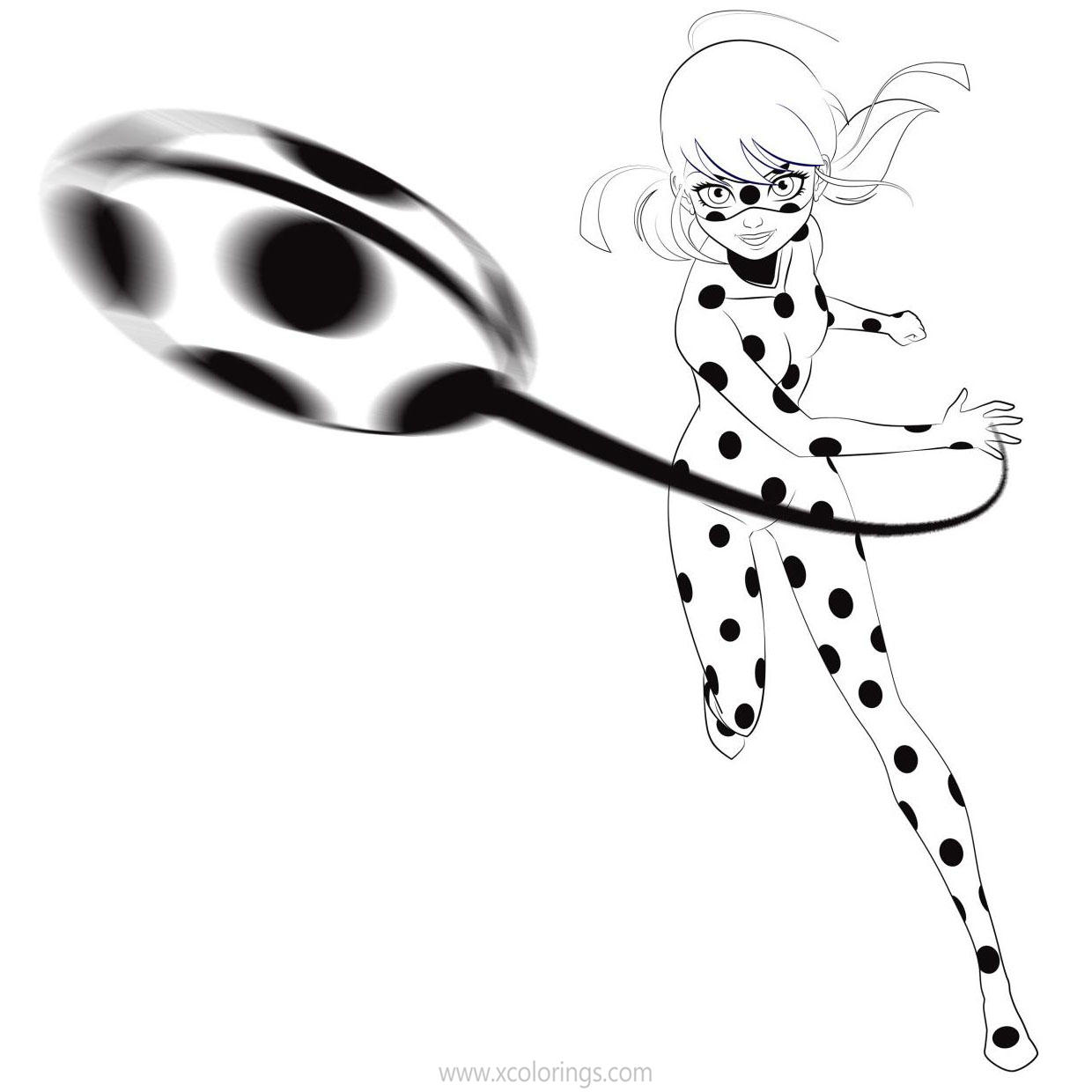 Free Miraculous Ladybug is Fighting Coloring Pages printable