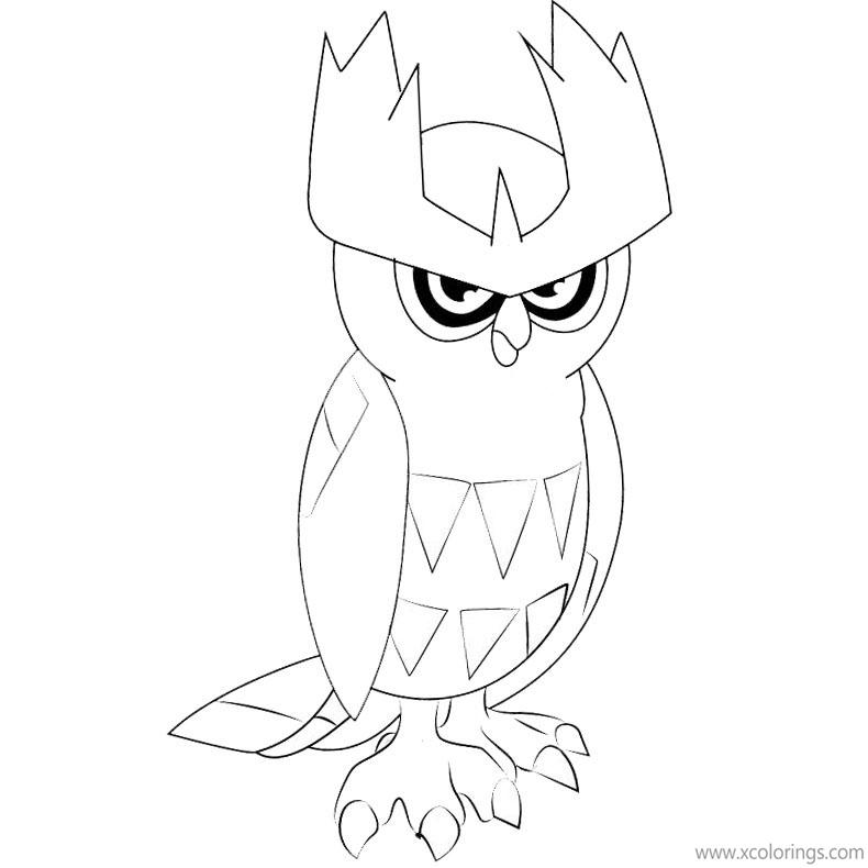 Free Noctowl Pokemon Coloring Pages printable