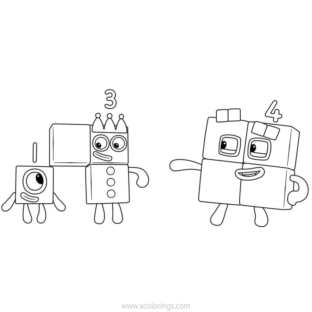 Numberblocks Coloring Pages 1 2 3