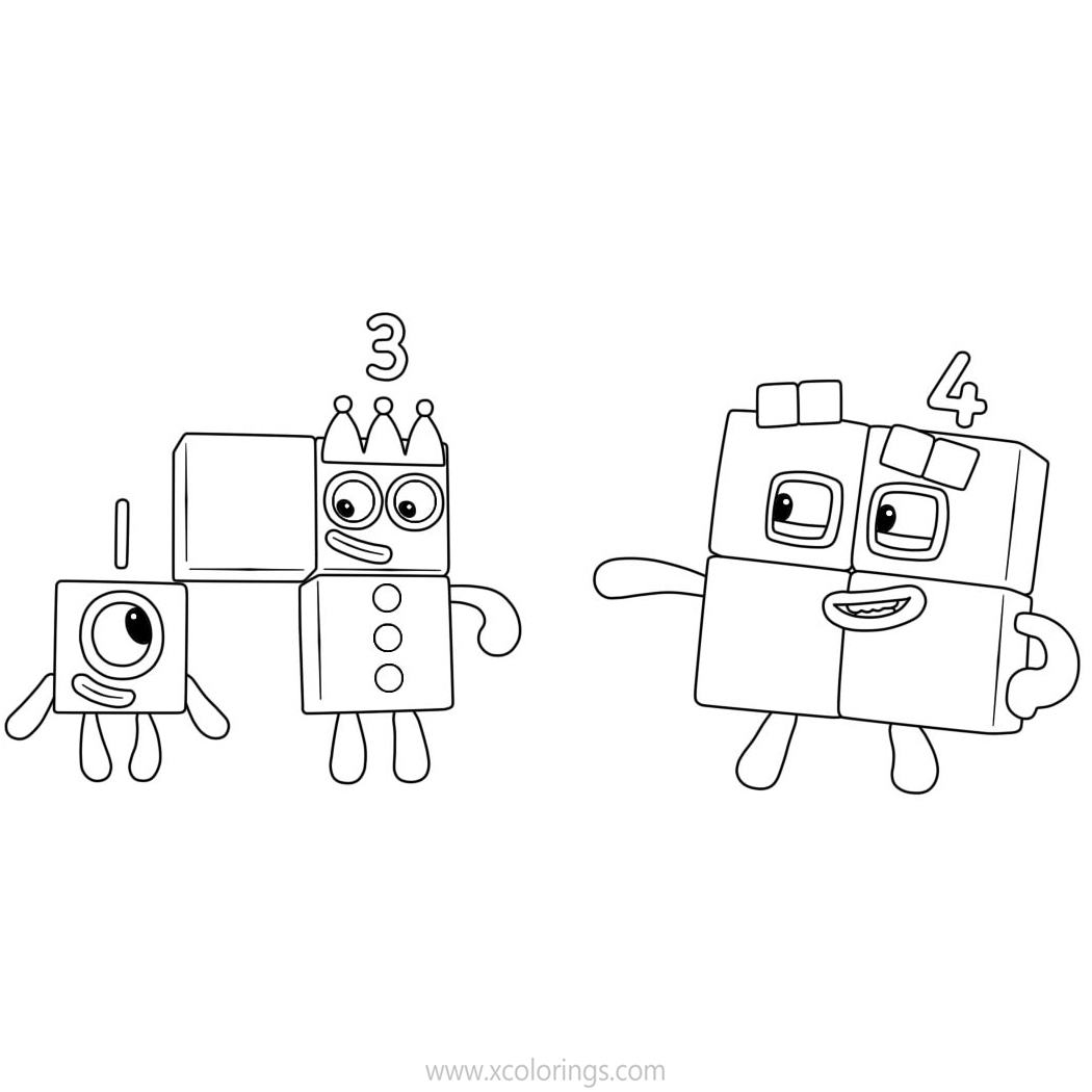 Numberblocks 100 Coloring Pages