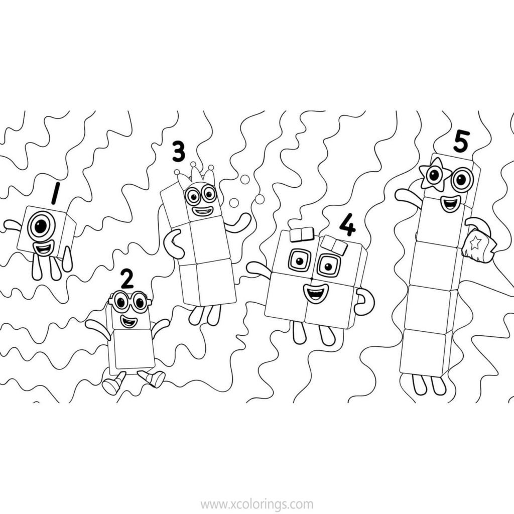 NumberBlocks Colouring In