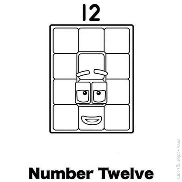 Numberblocks Coloring Pages 11 20 - Free Printable Templates