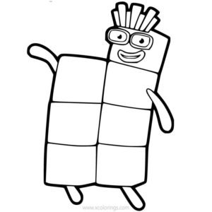 Numberblocks Coloring Pages 1 to 10 - XColorings.com