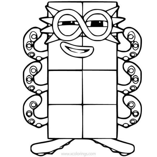 Numberblocks 9 Coloring Pages - XColorings.com