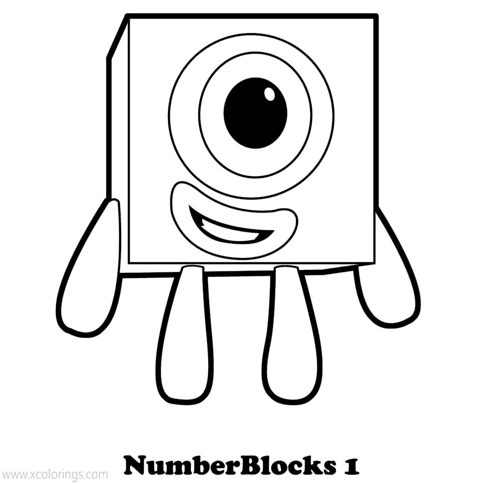 Free Numberblocks Coloring Pages Number 1 printable