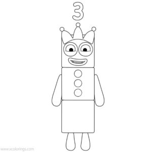 Numberblocks Coloring Pages 6 to 10 - XColorings.com