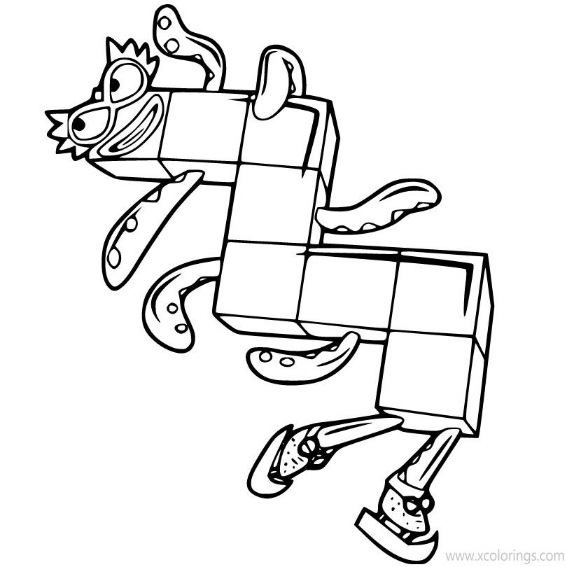 Numberblocks Coloring Pages Number 8 XColorings