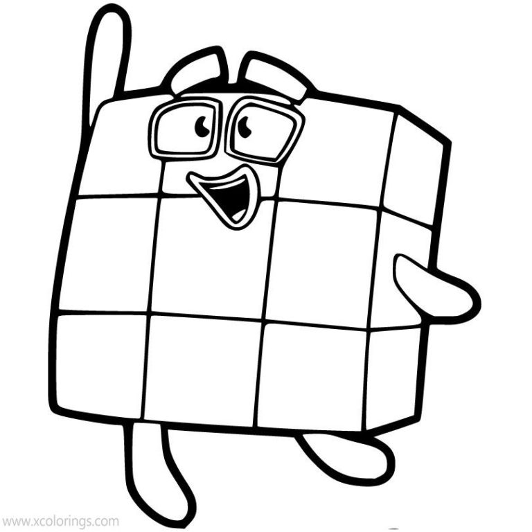 Numberblocks Coloring Pages Number 8 XColorings
