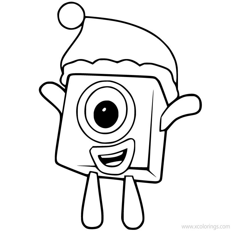 Numberblocks Coloring Pages Number One