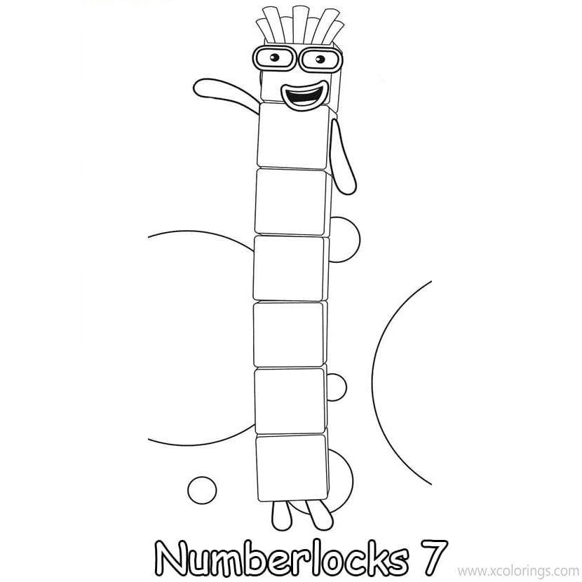 Free Numberblocks Coloring Pages Number Seven printable