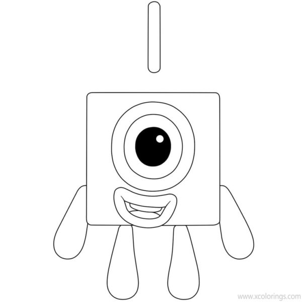 Numberblocks Coloring Pages 1 to 10 - XColorings.com